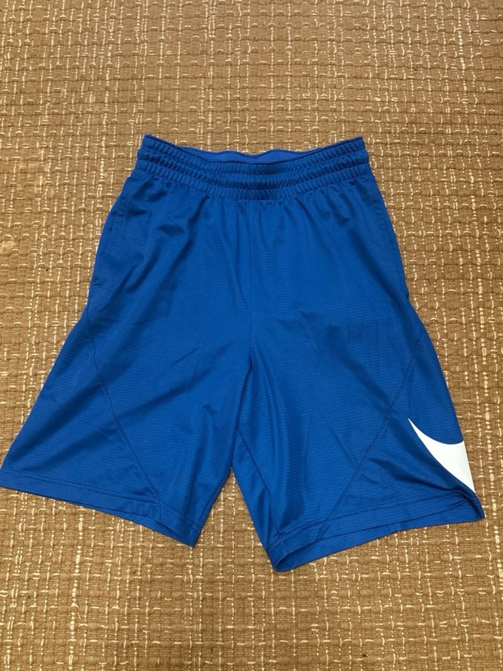Nike Men's Royal Blue Athletic Shorts with White Swoosh